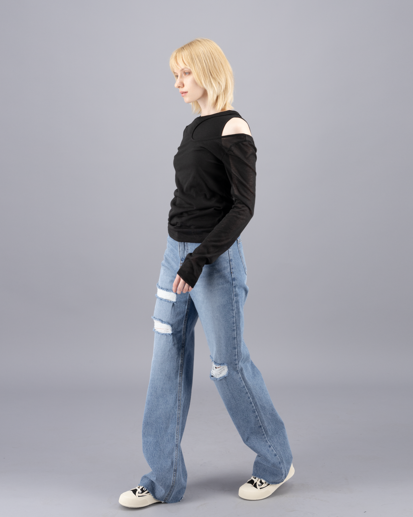 Cutout Straight Jean