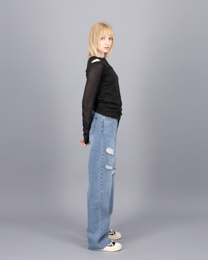 Cutout Straight Jean