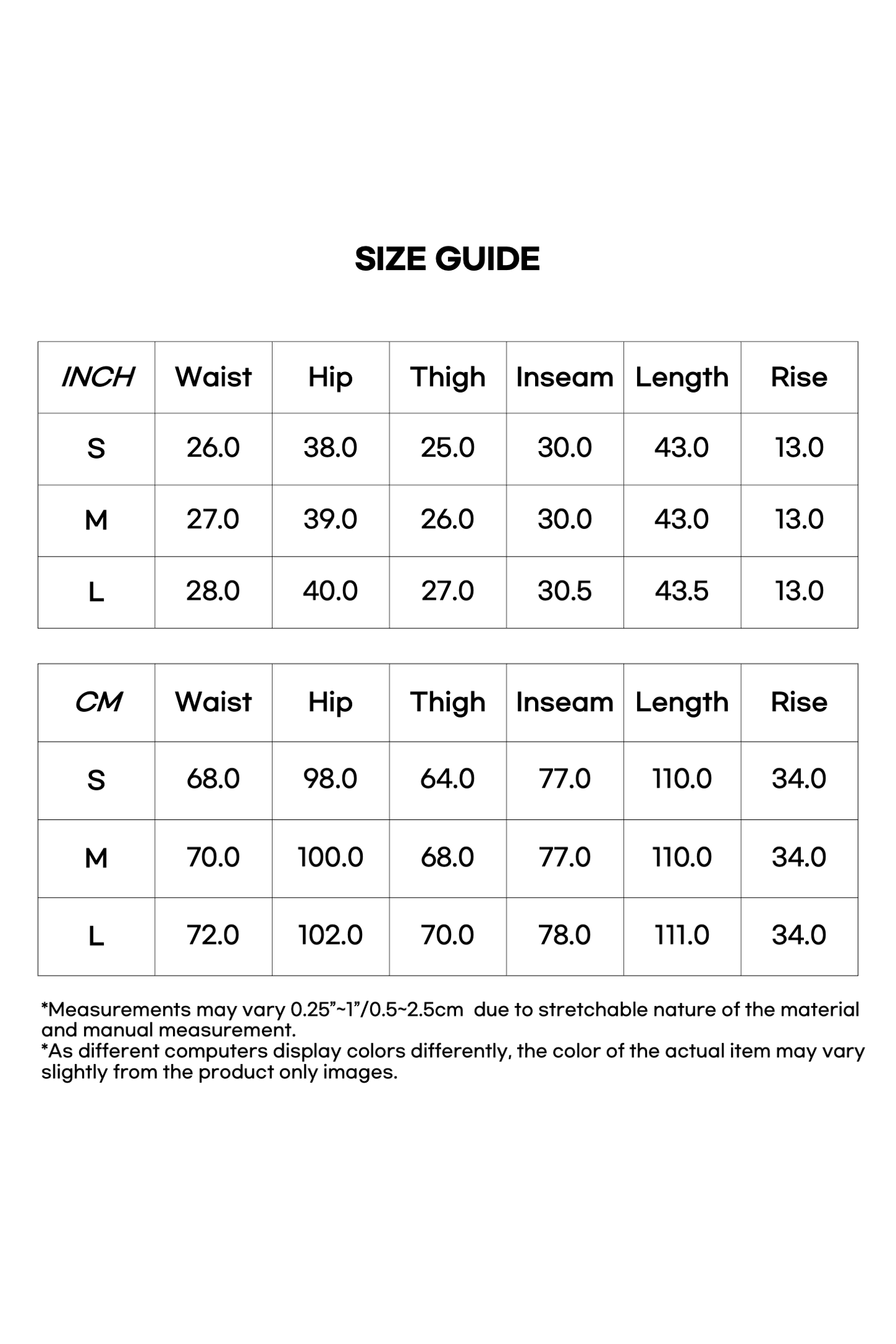 Size Measurement