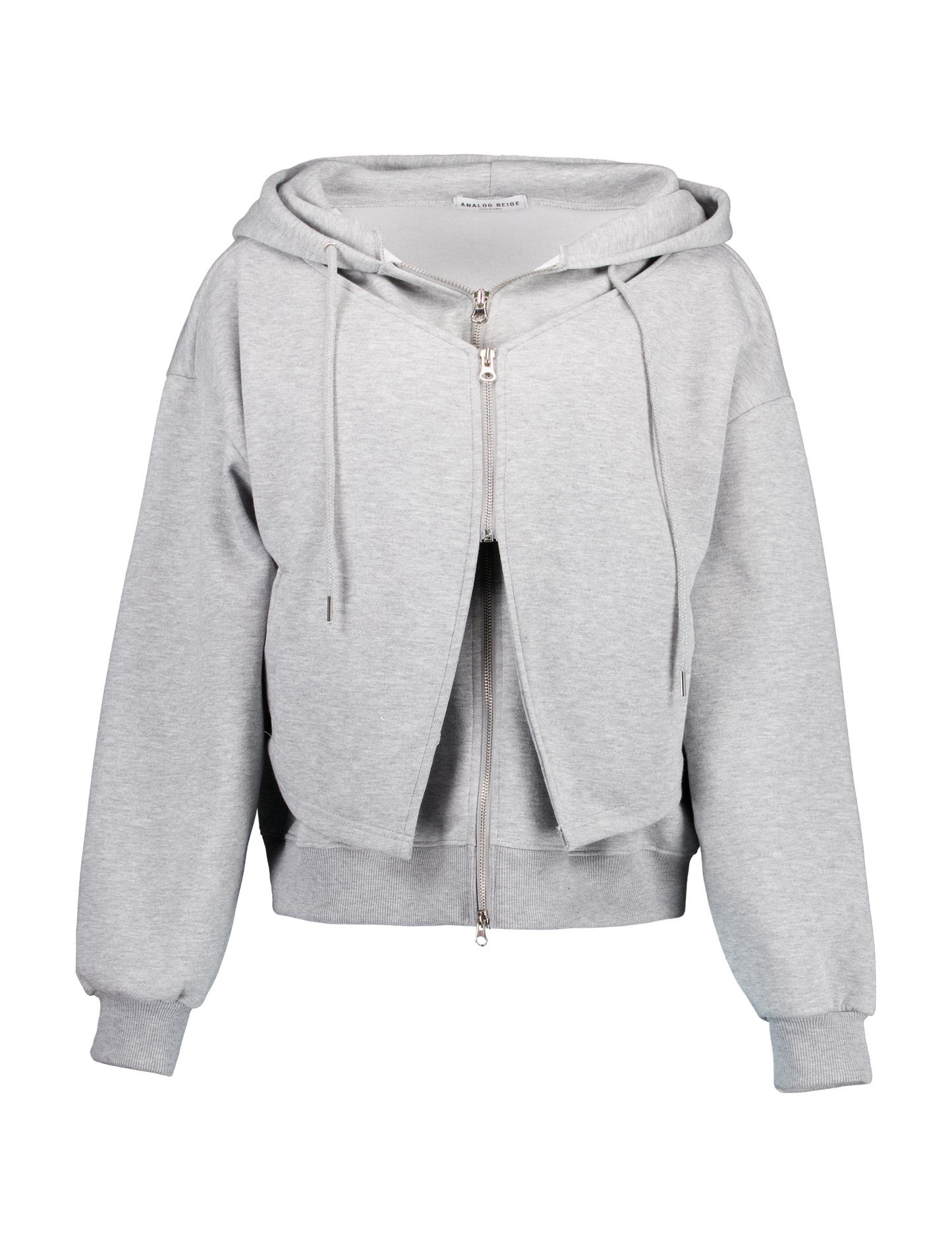 Layered Zip-up Hoodie