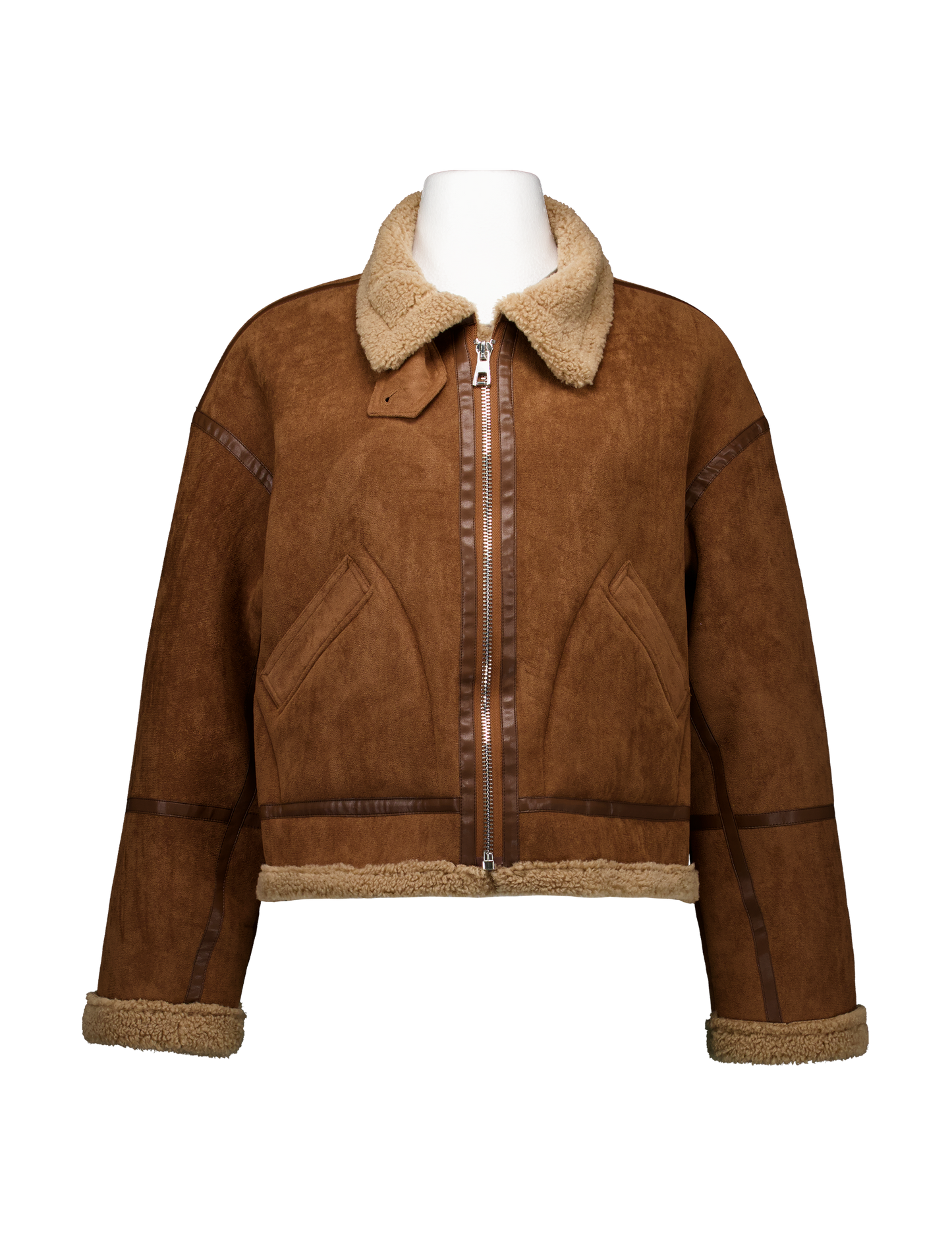 High Neck Shearling Jacket