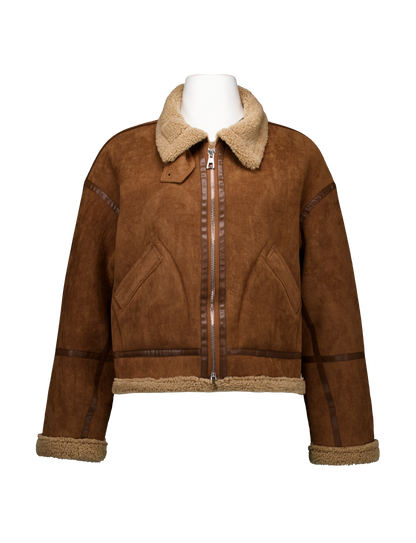 High Neck Shearling Jacket