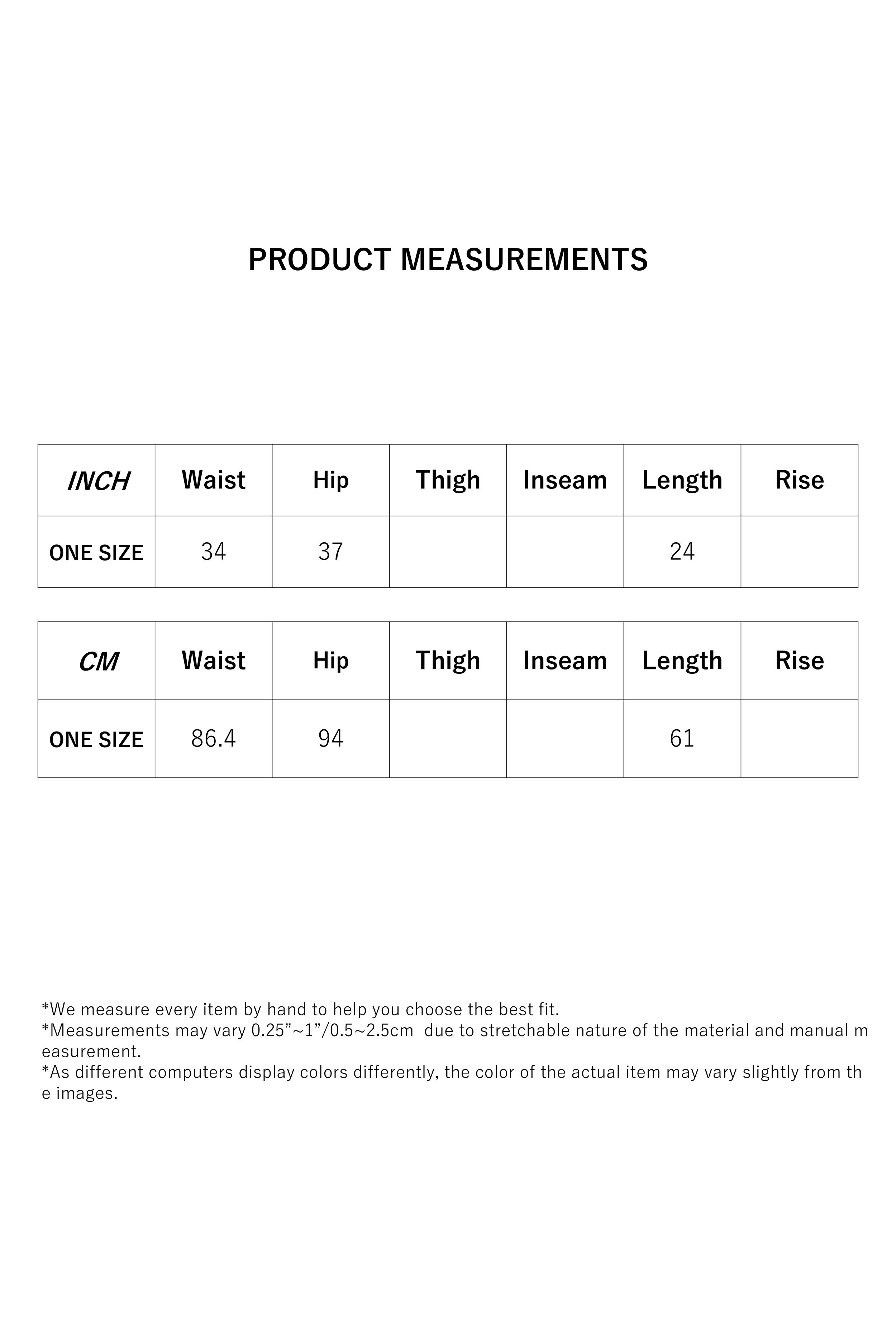 Size Measurement