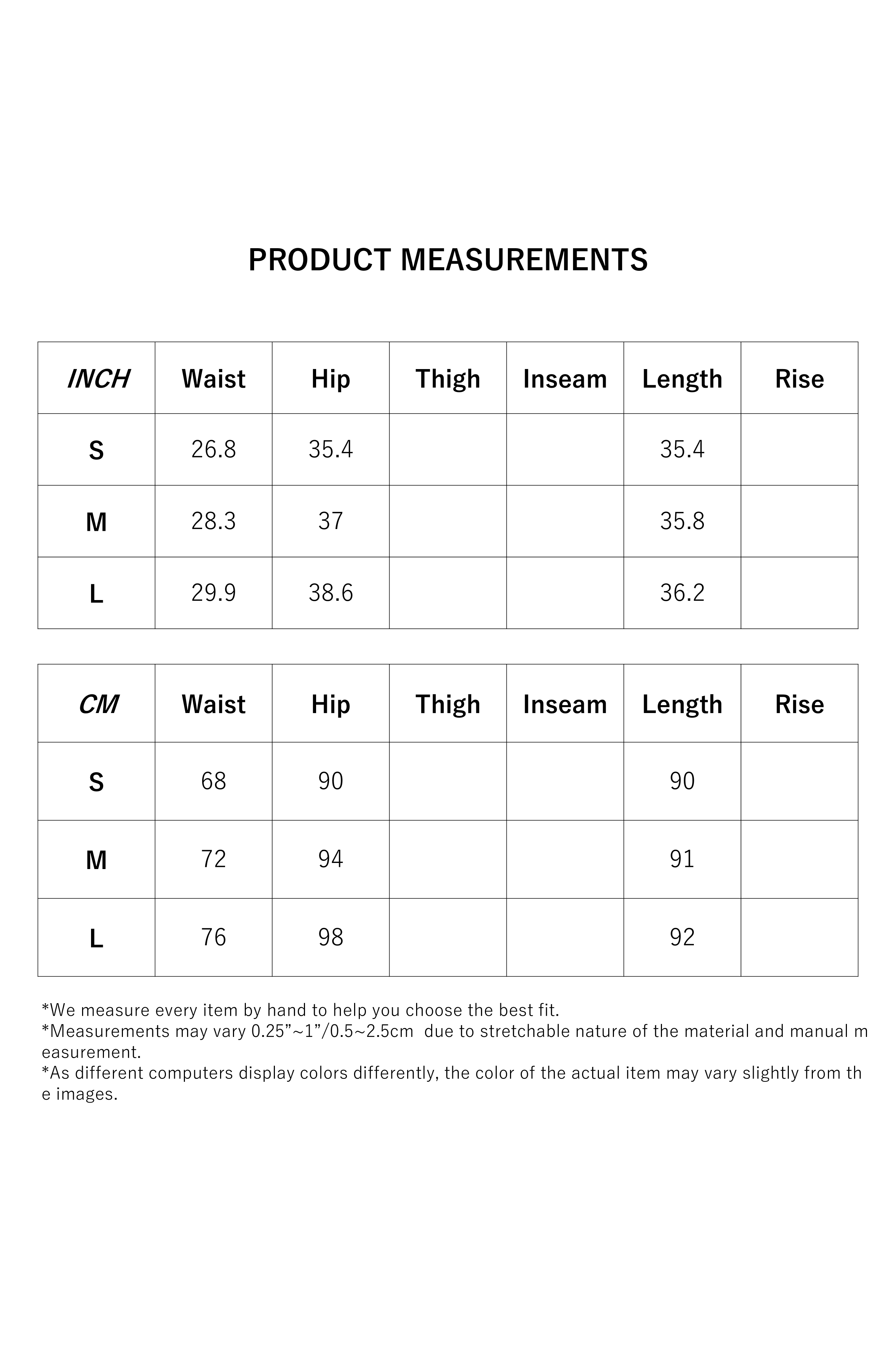 Size Measurement