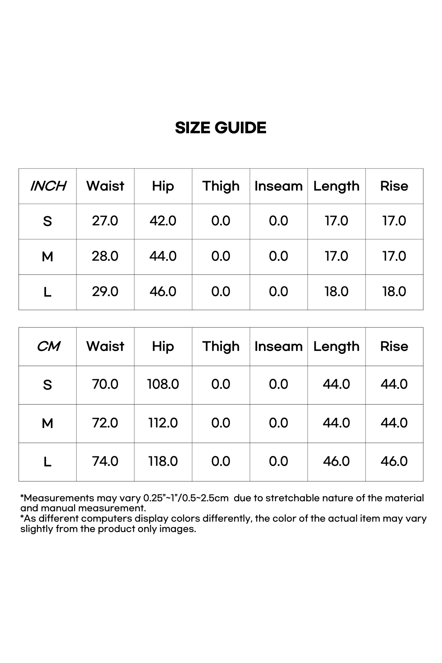 Size Measurement