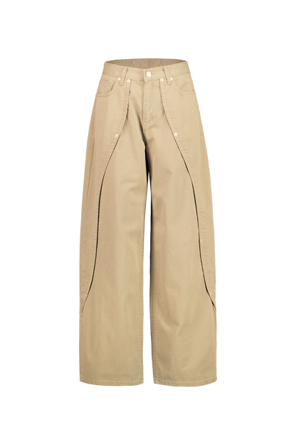 Waved Cotton Pants BG