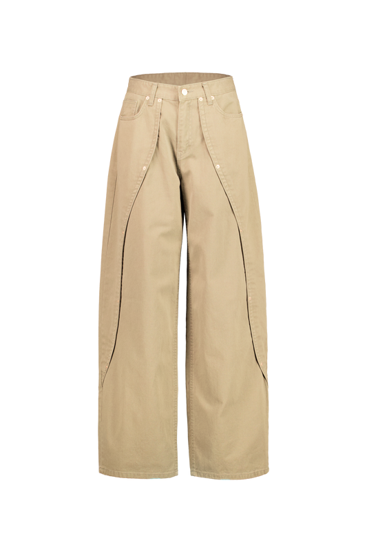 Waved Cotton Pants BG