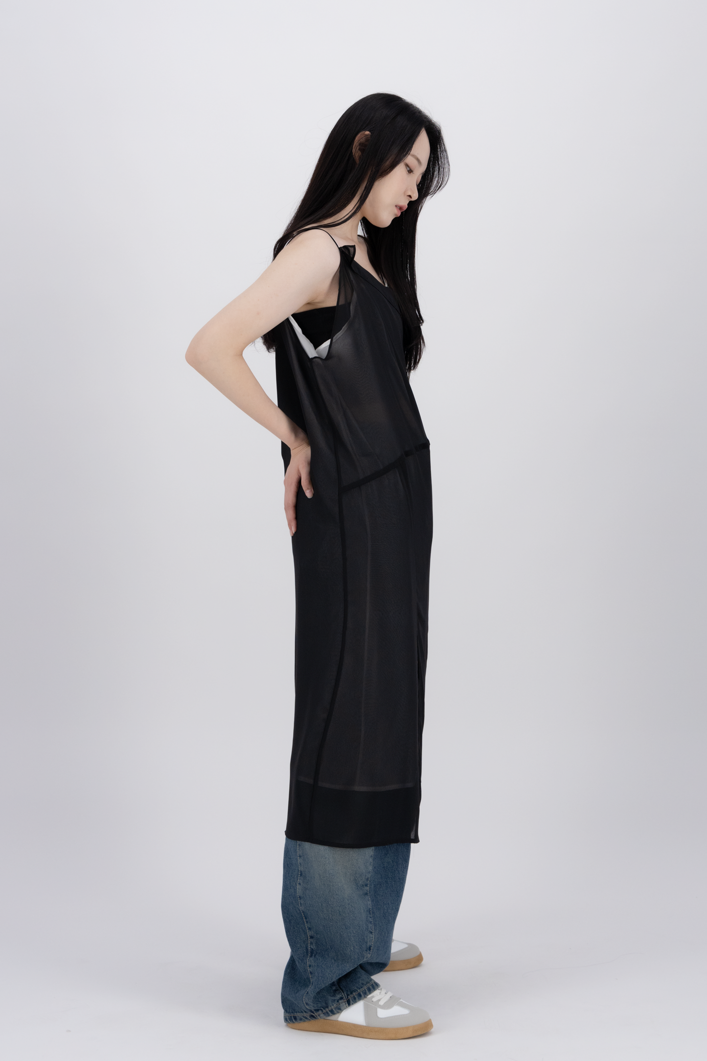 Double Layered Long Dress BK