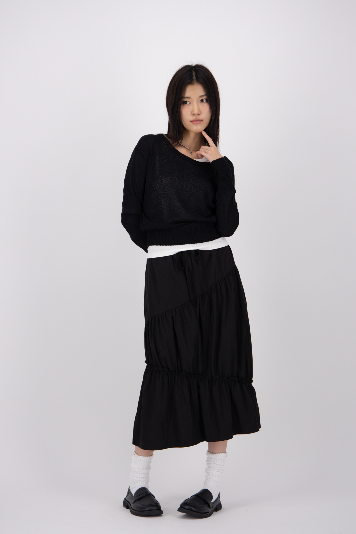 Jazz Shirring Skirt BK